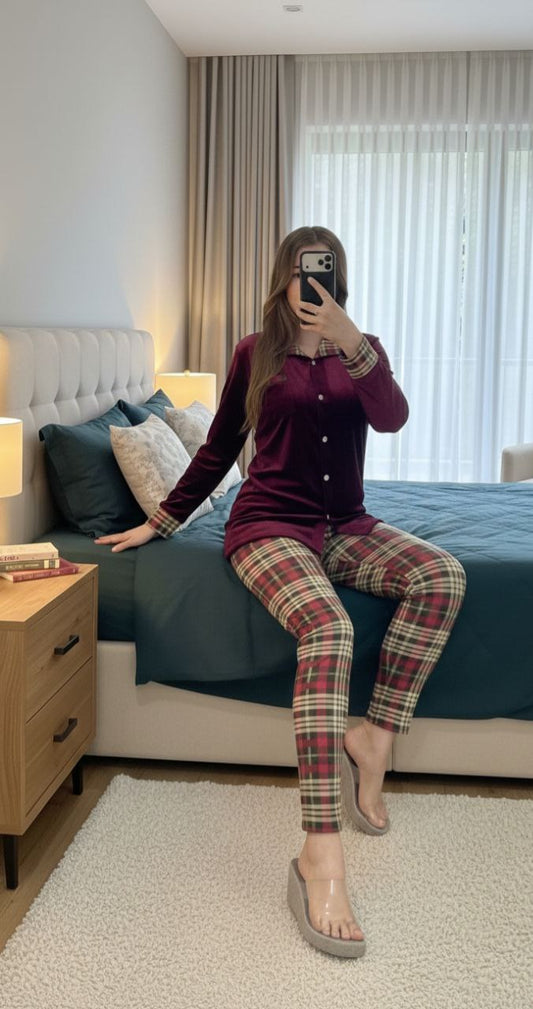 Pyjama Femme Élégant & Confort Premium – 2 Pièces