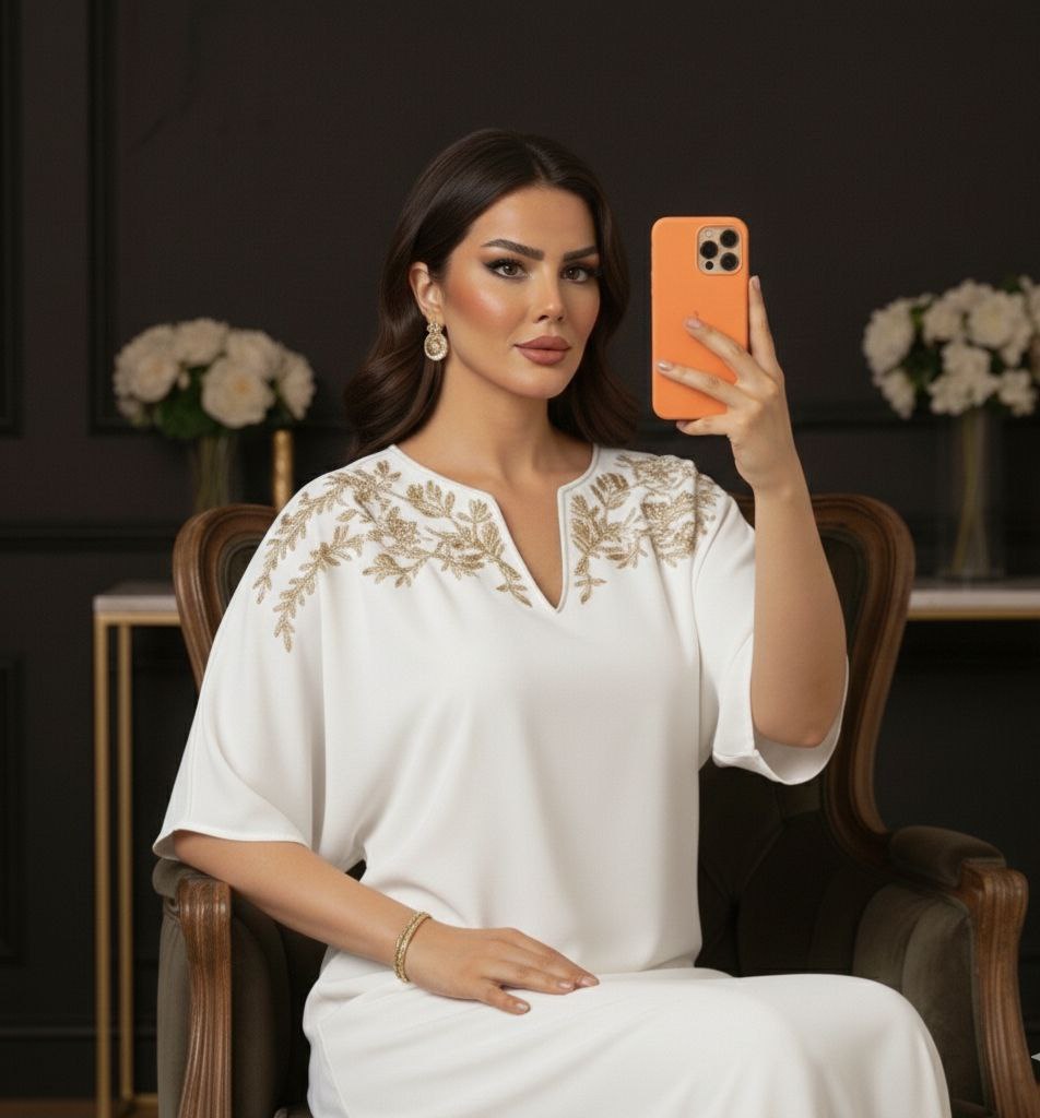 Robe Blanche Élégante et Moderne