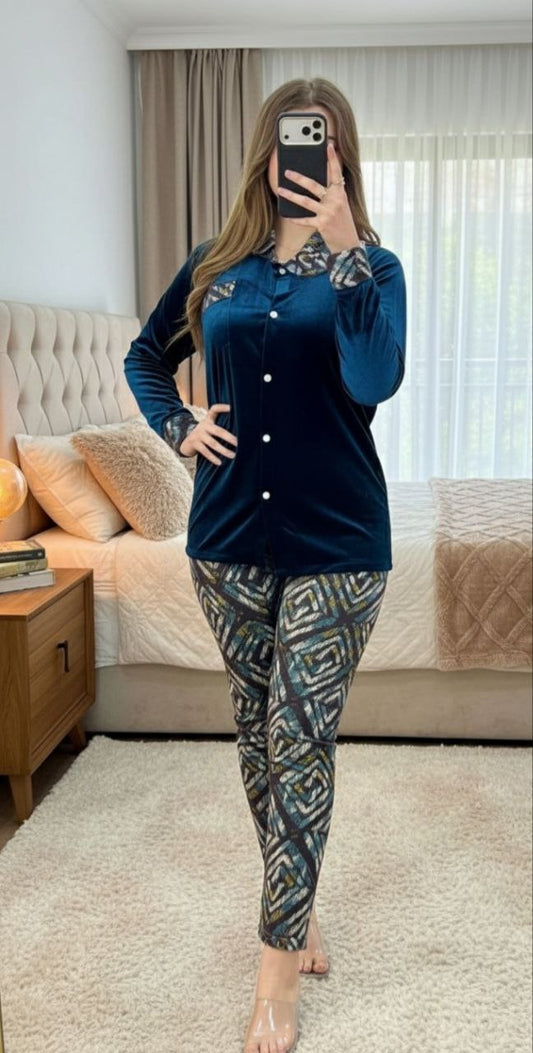 Pyjama Femme Élégant & Confort Premium – 2 Pièces