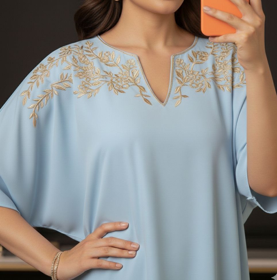 Robe Bleu Ciel Élégante et Fluide