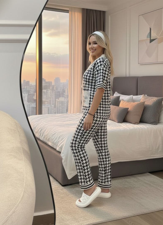 Pyjama en Coton avec Short – Confort & Légèreté